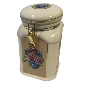 Knott's Berry Farm Foods Ceramic Canister Type Fruit Themed Cookie Snack Jar